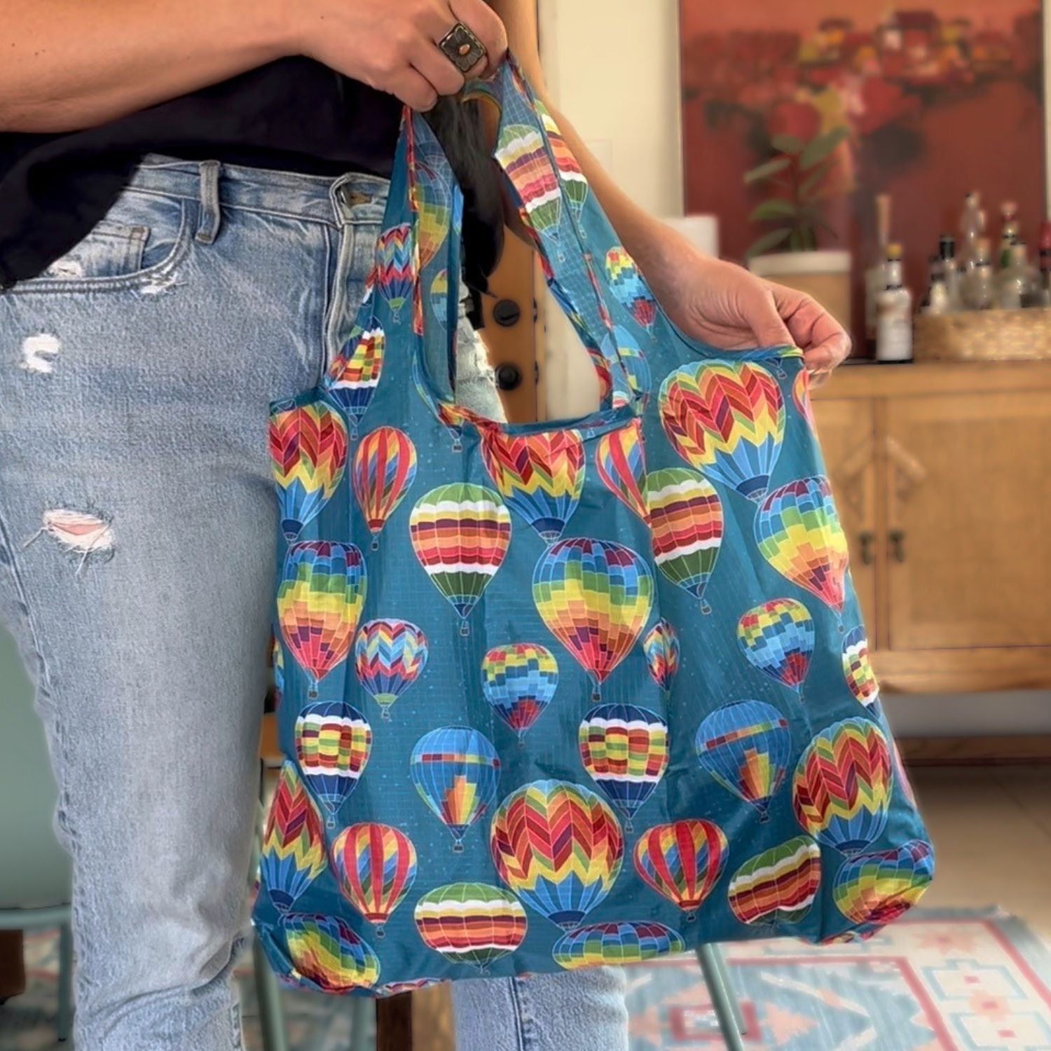 Packable Tote Bag - Hot Air Balloons