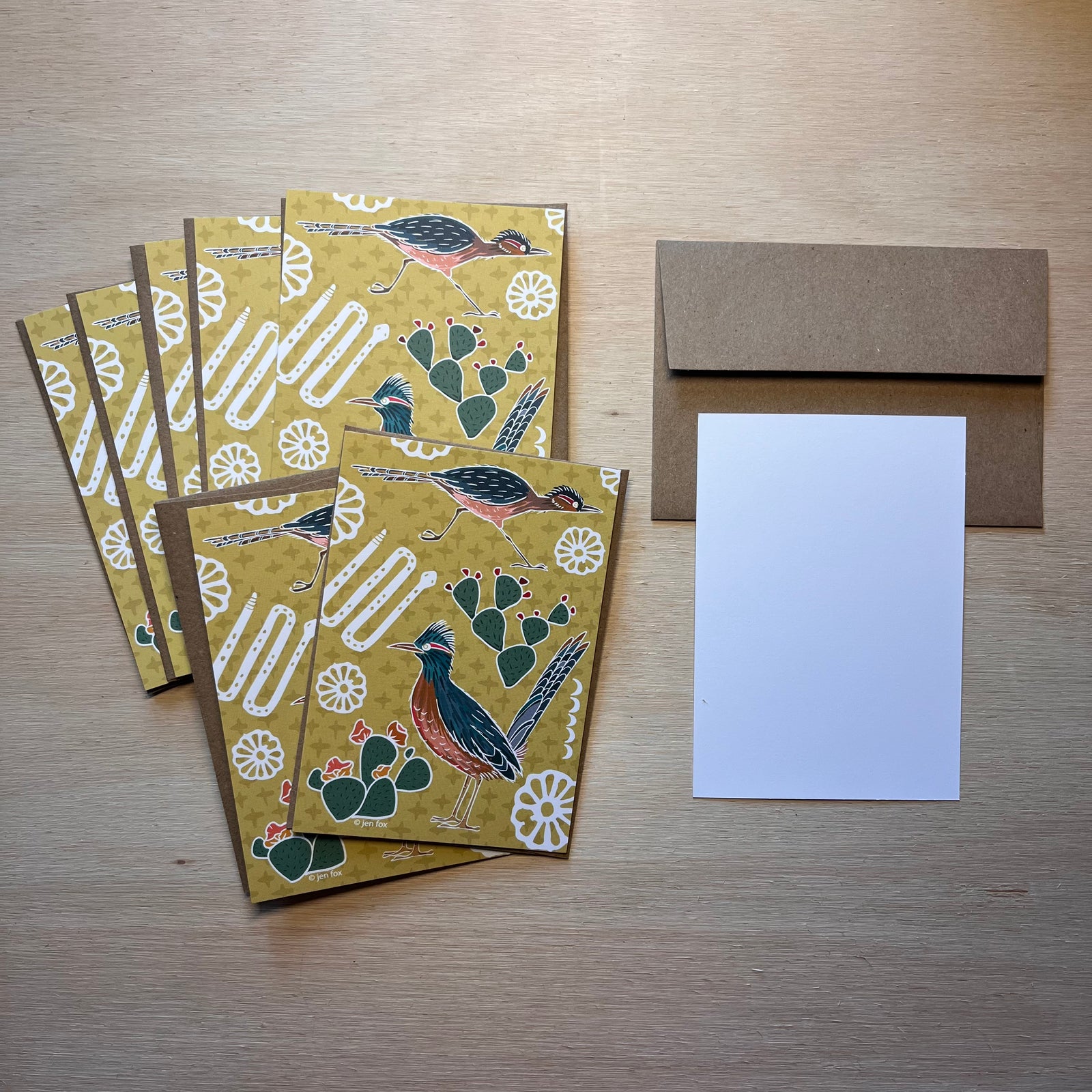 Desert Roadrunner Note Card Boxed Set - 8 Flat Cards