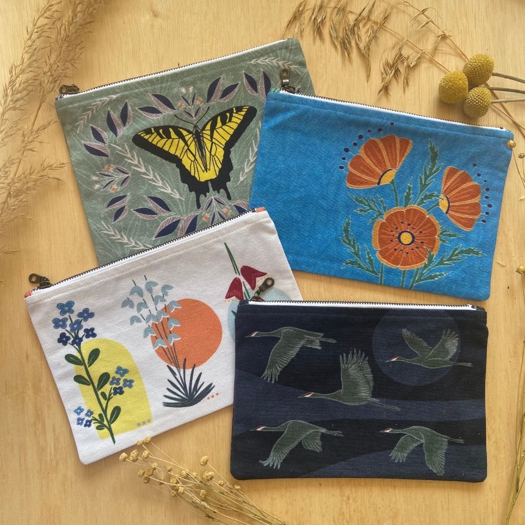 Four New Zipper Pouches