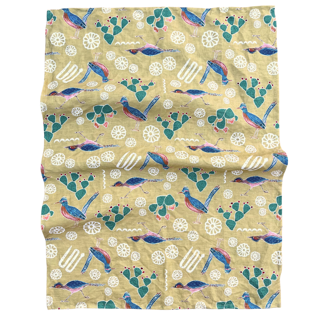 Desert Roadrunner Tea Towel