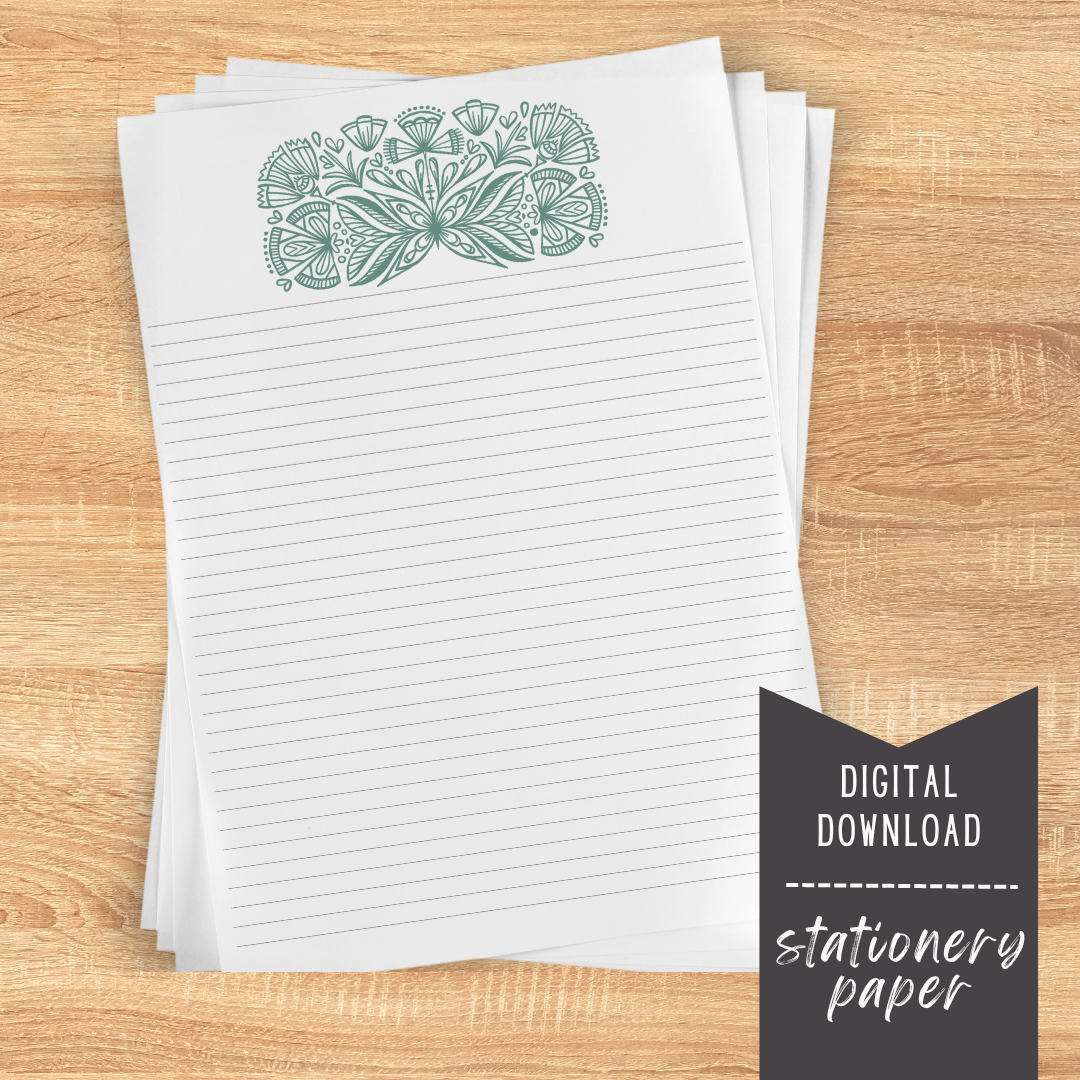 Sage Stationery Paper