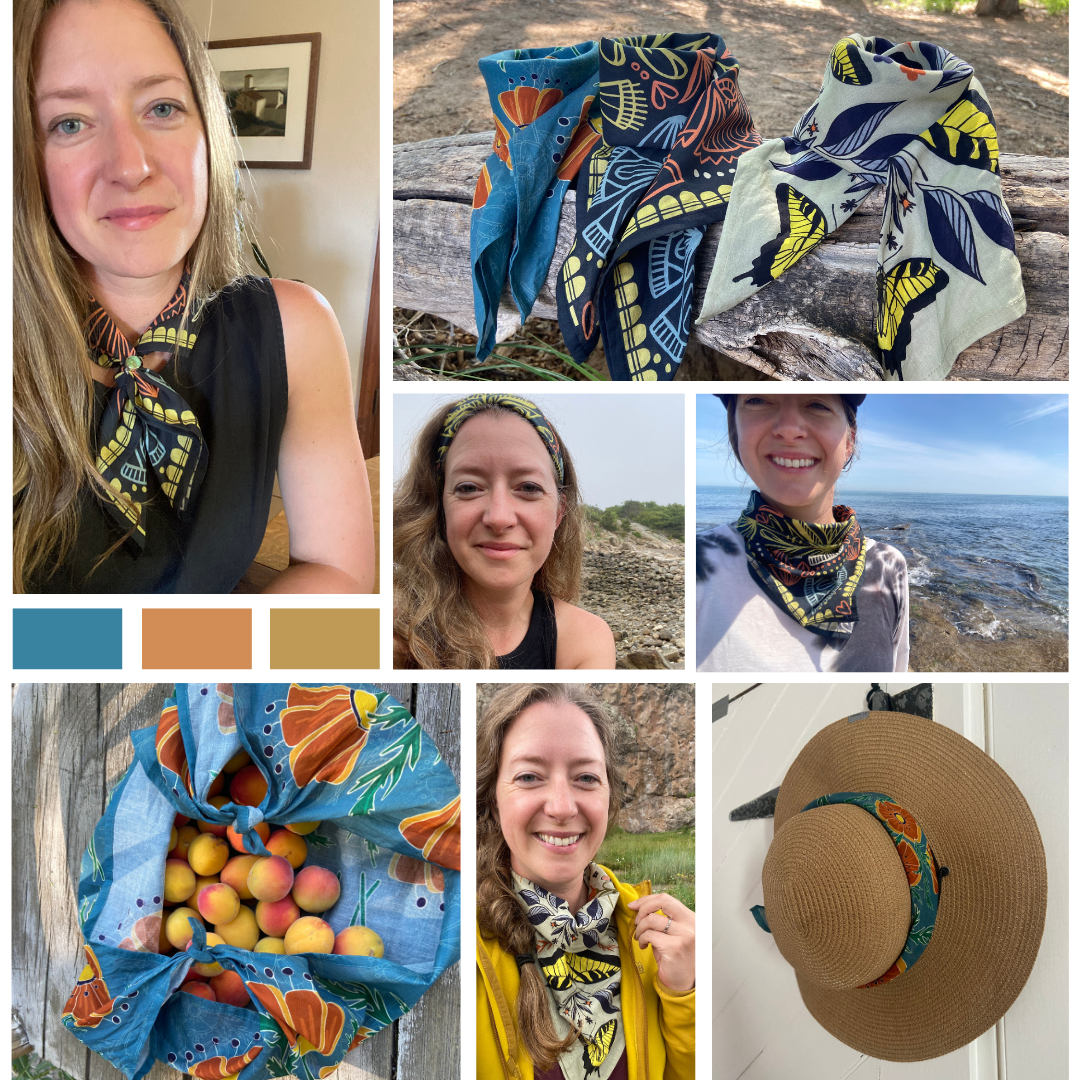 Folk Filigree Bandana in Organic Cotton