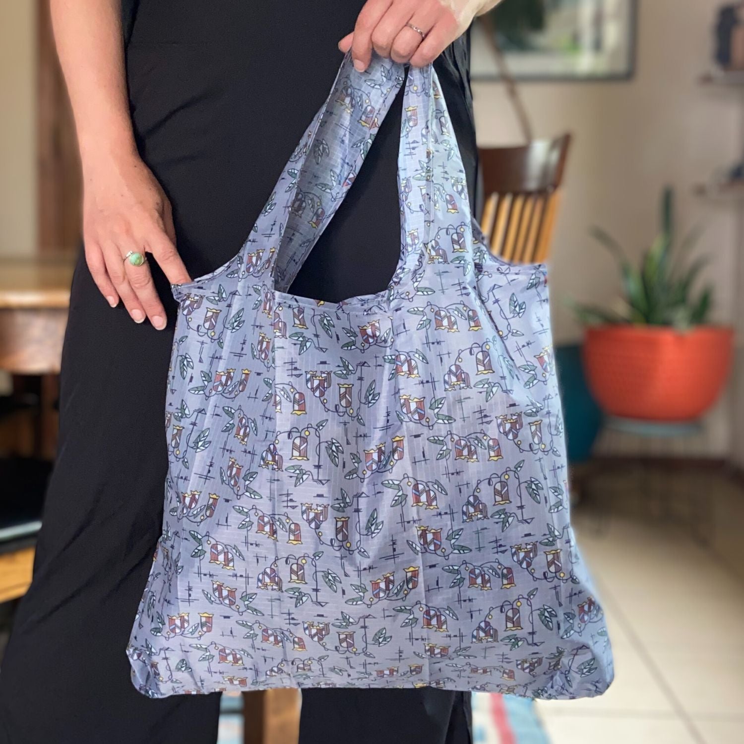 Packable Tote Bag - Scandinavian Tulips