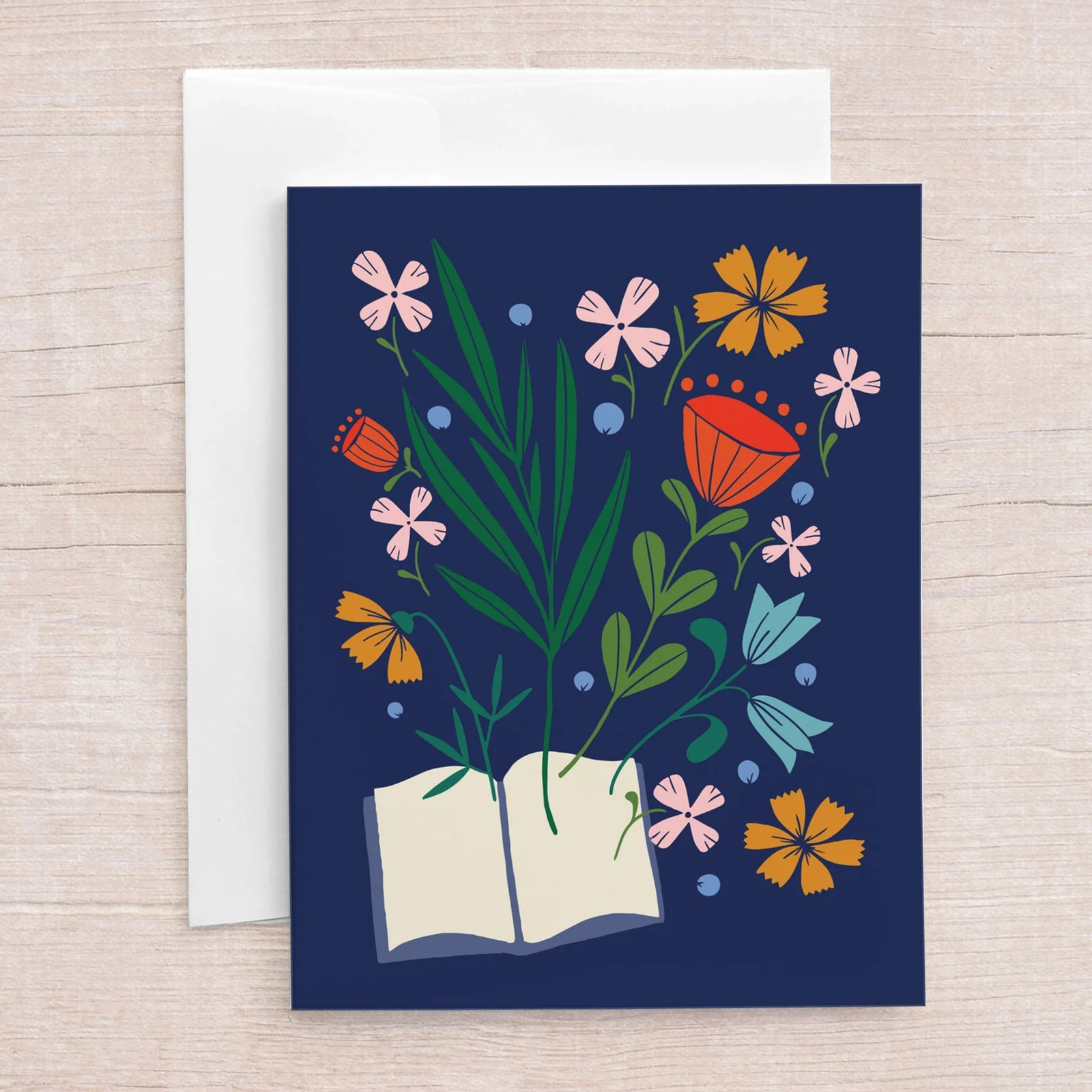 Book Bouquet Greeting Card