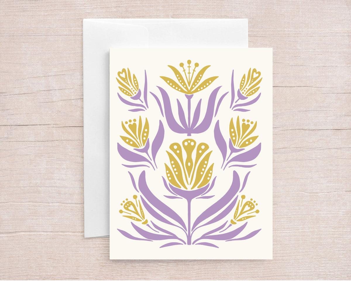 Aster Stamp Greeting Card