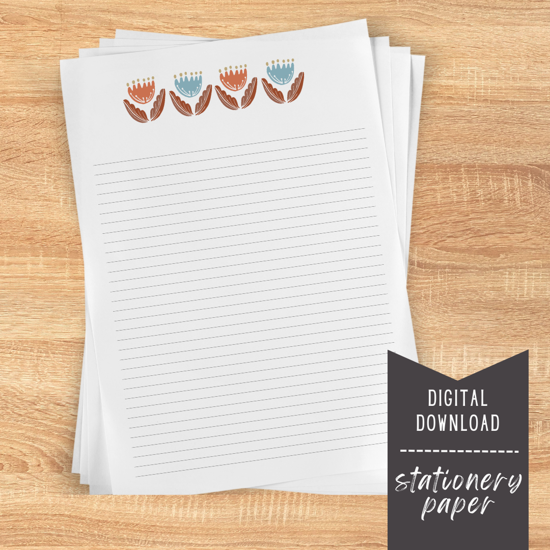 Tulip Earth Tones Stationery Paper