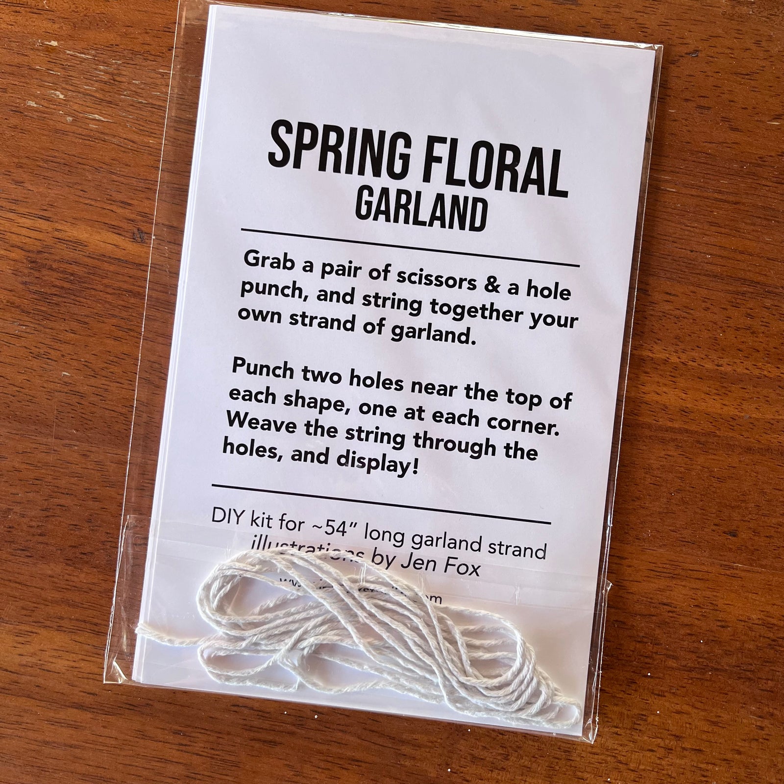 Spring Floral DIY Paper Garland Kit