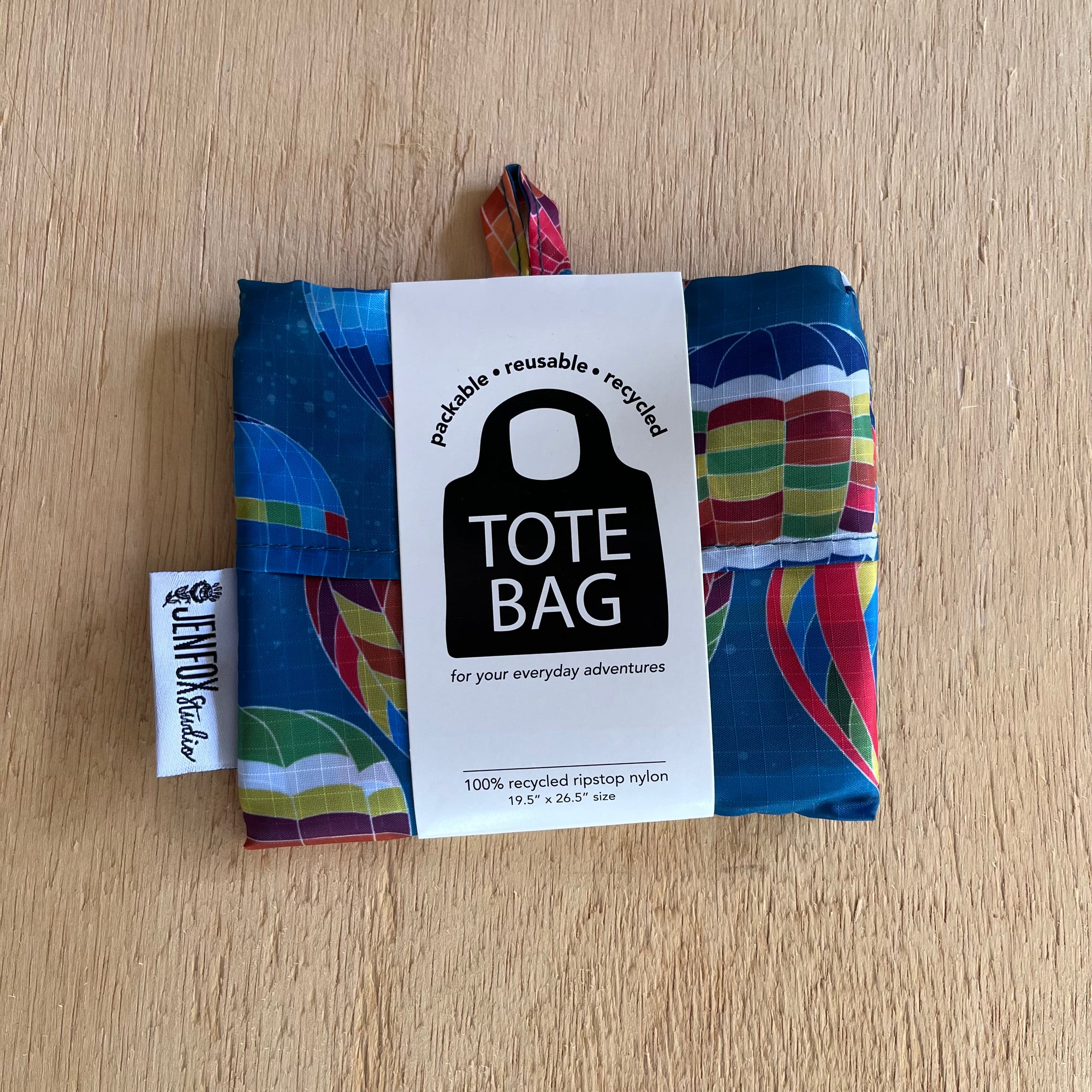 j.fold travel tote bags Packable Tote Bag - Hot Air Balloons
