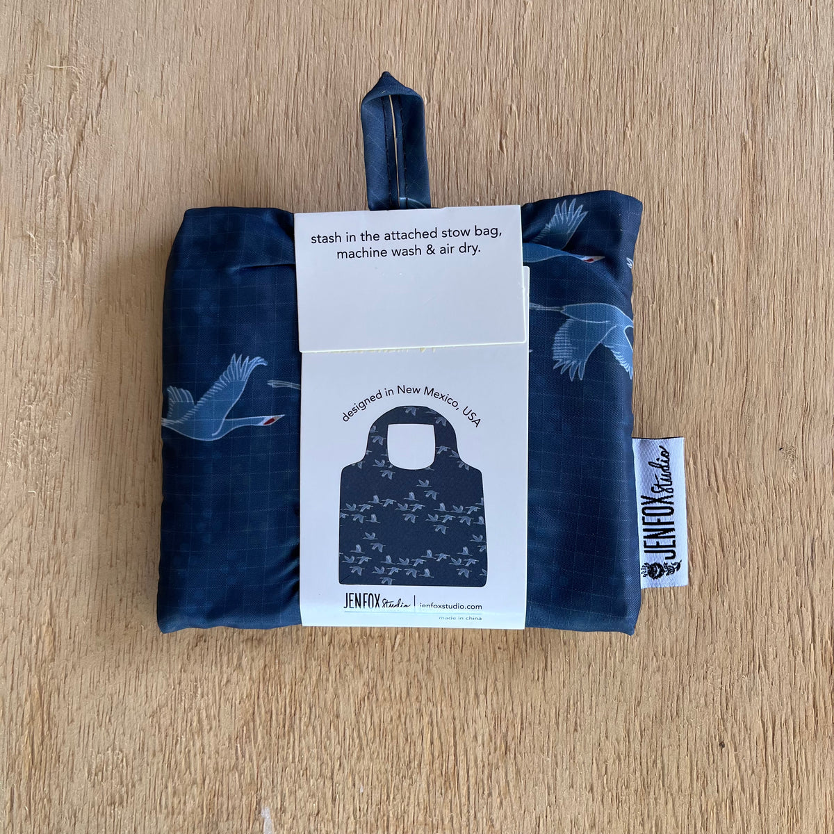 Packable Tote Bag - Sandhill Cranes