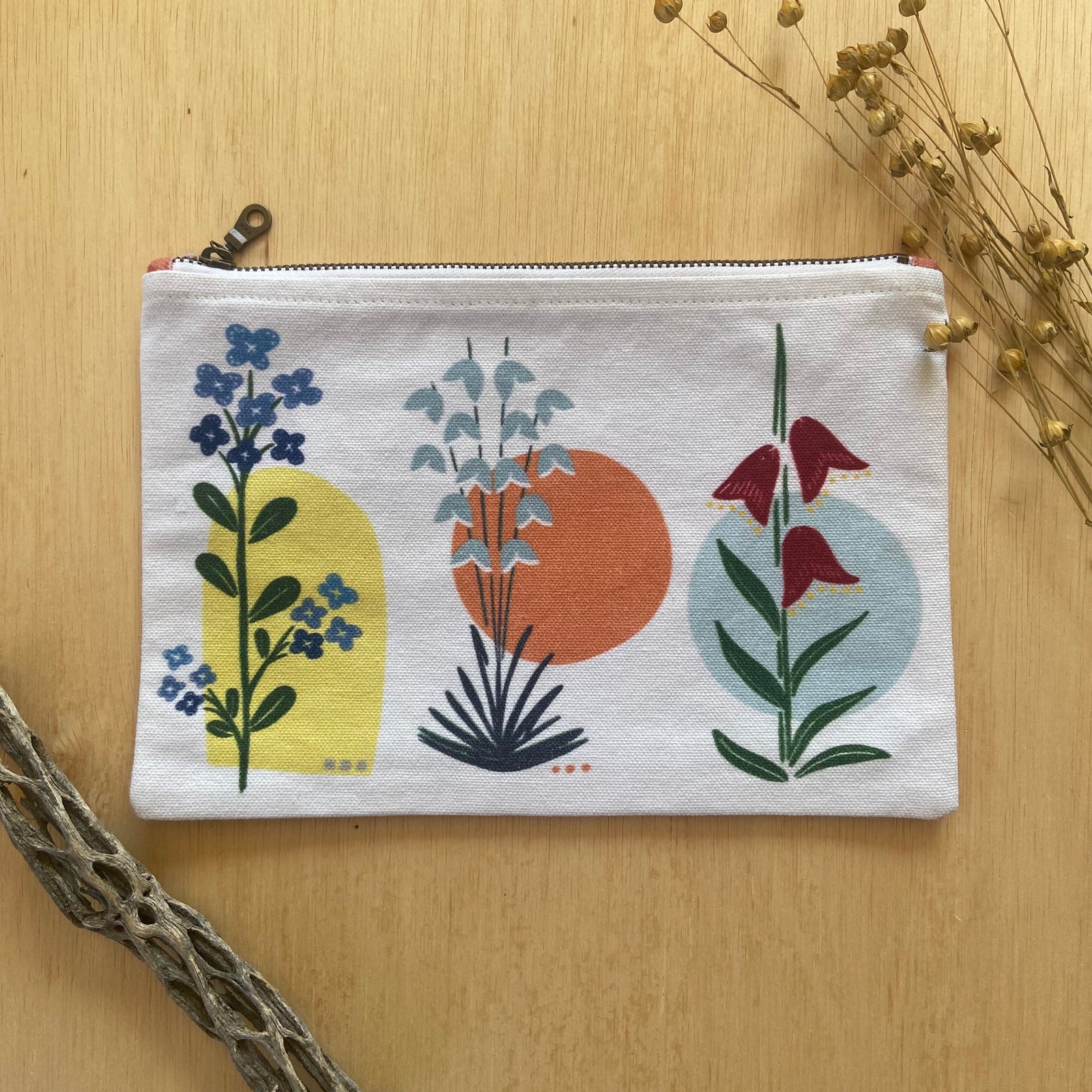 Desert Botanical Zipper Pouch - Large