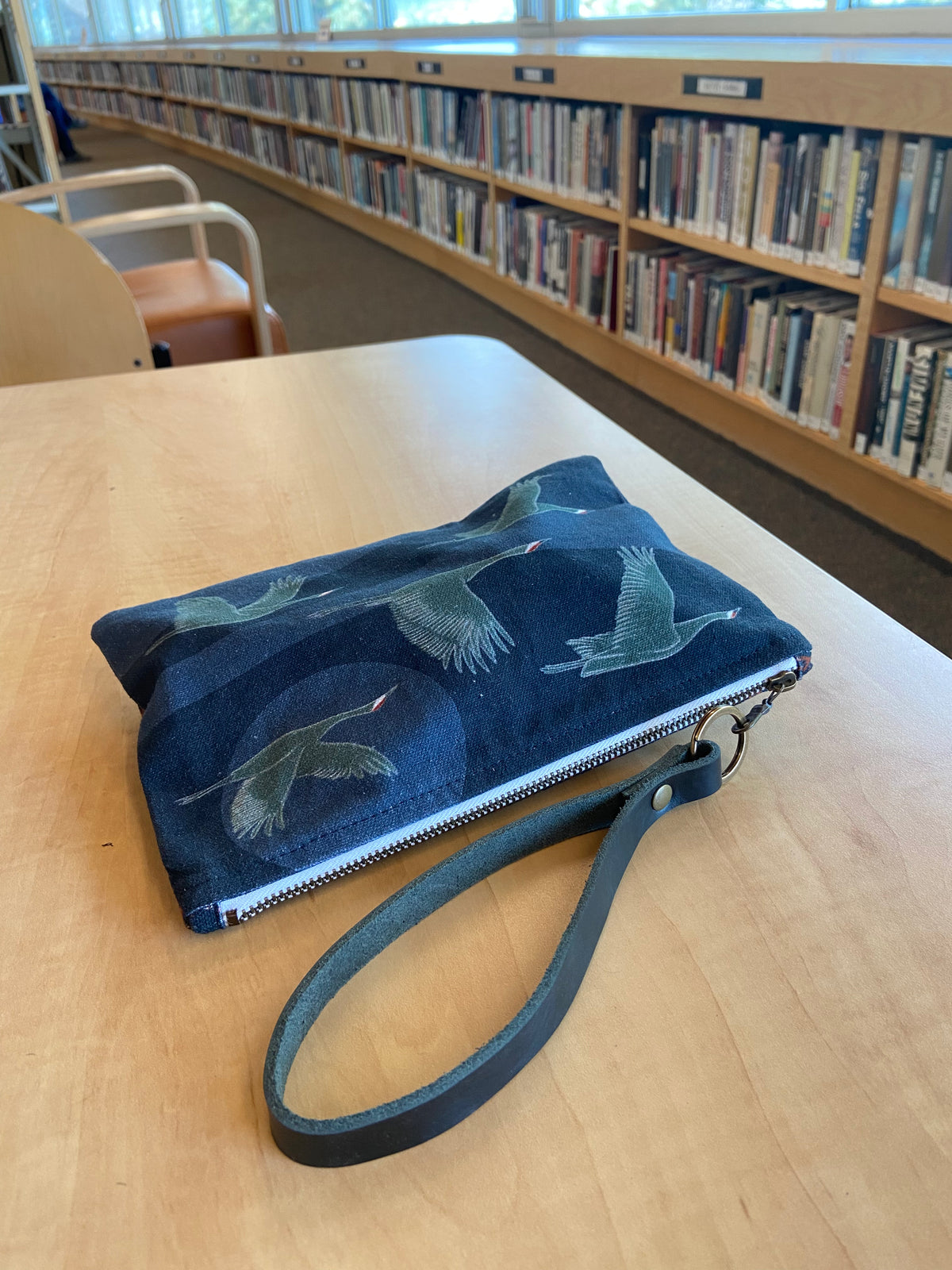 Sandhill Cranes Zipper Pouch - Large