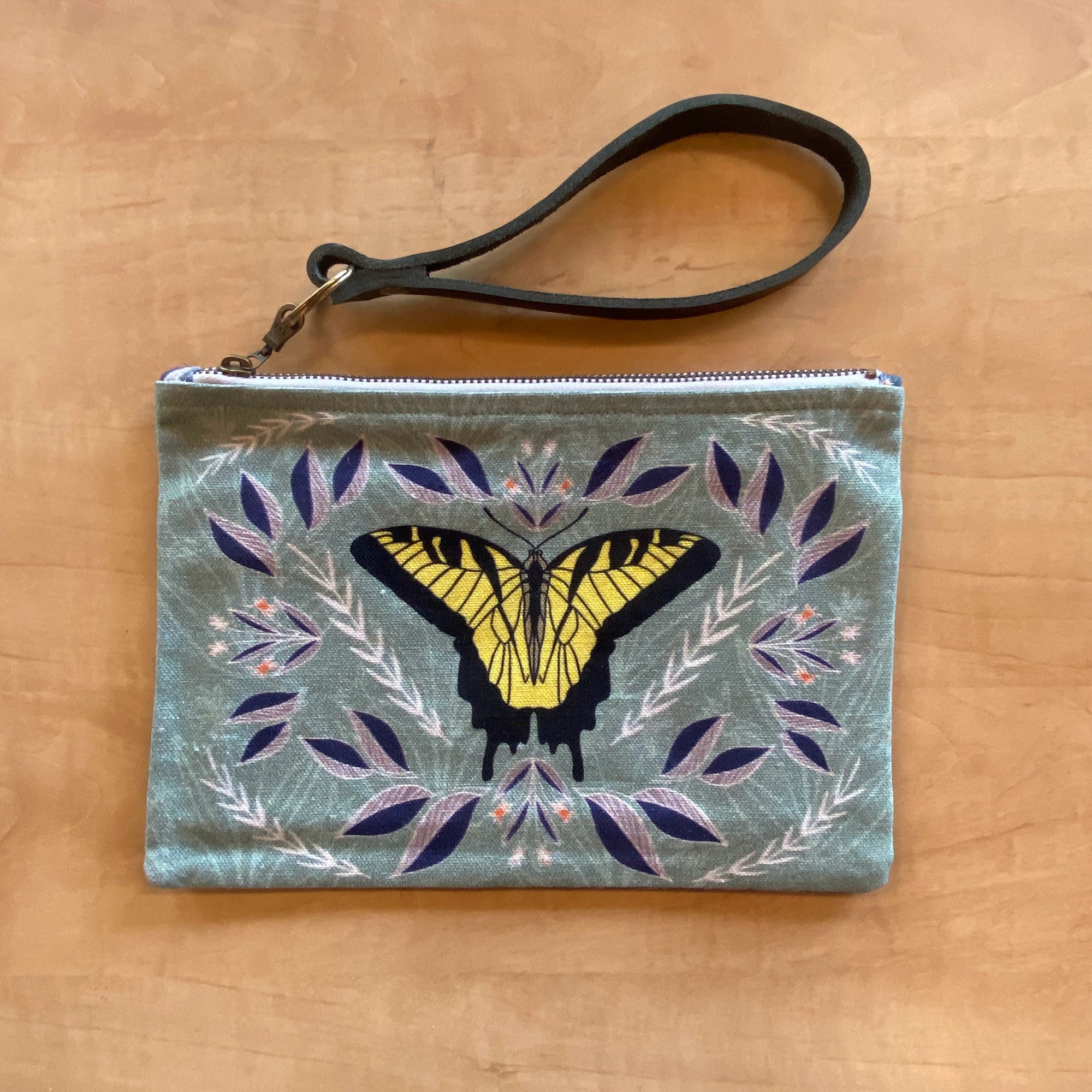 Swallowtail Butterfly Zipper Pouch - Large