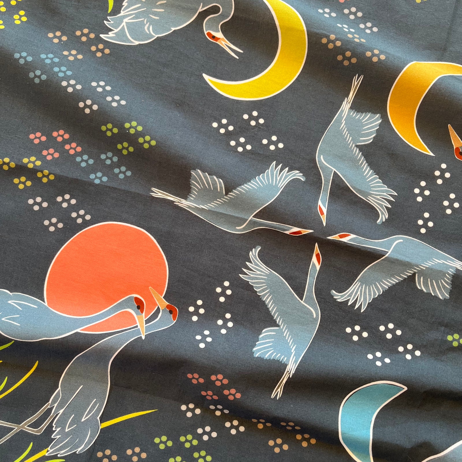 Sandhill Crane Bandana in Organic Cotton