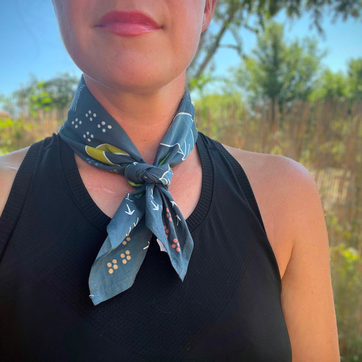 Sandhill Crane Bandana in Organic Cotton