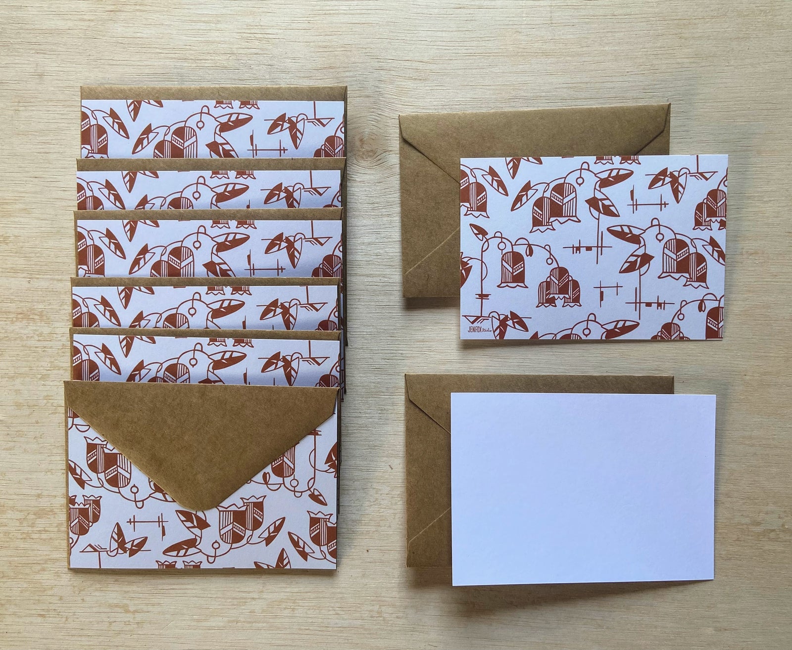 Scandinavian Tulips Note Card Boxed Set - 8 Flat Cards