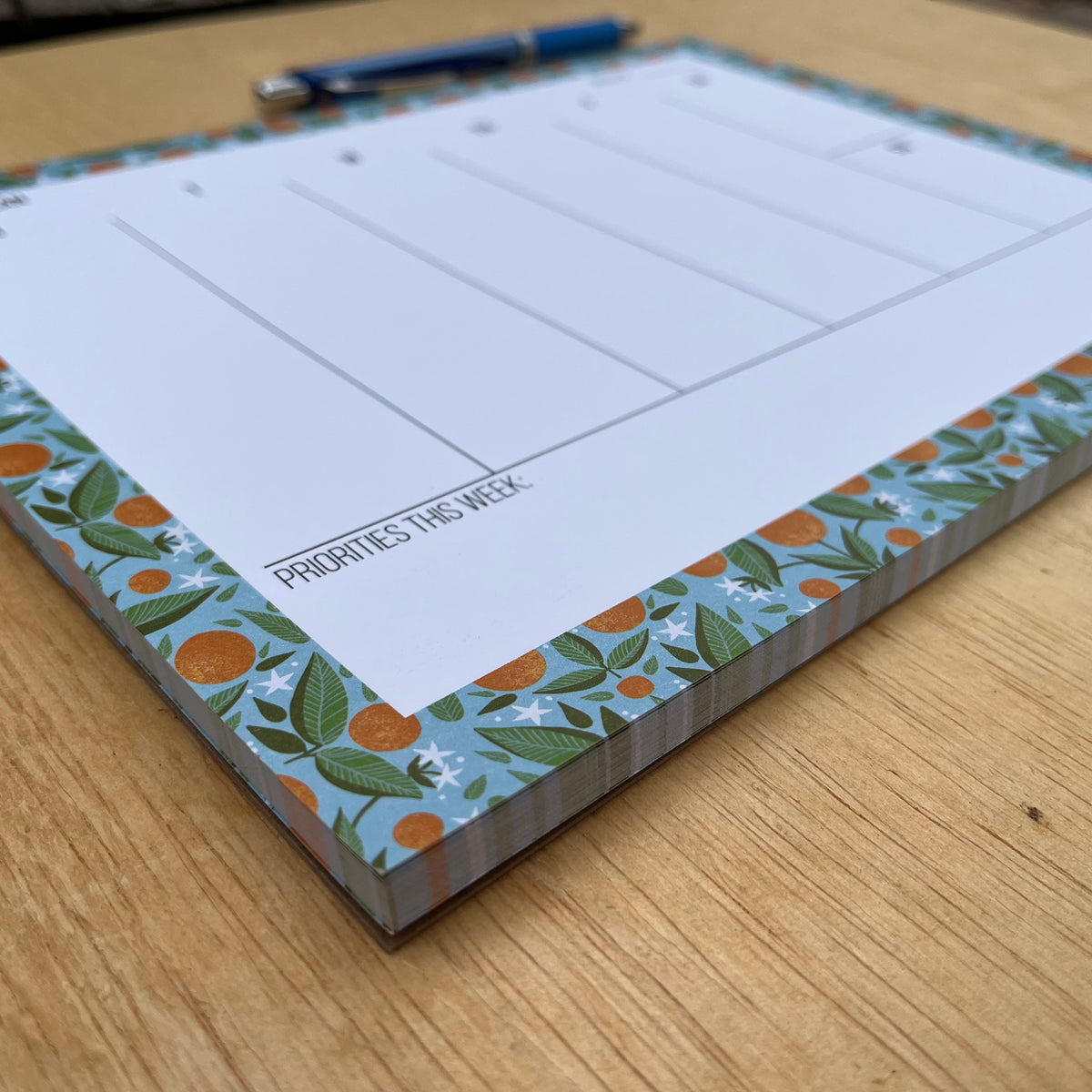 Weekly Calendar Notepad - Oranges