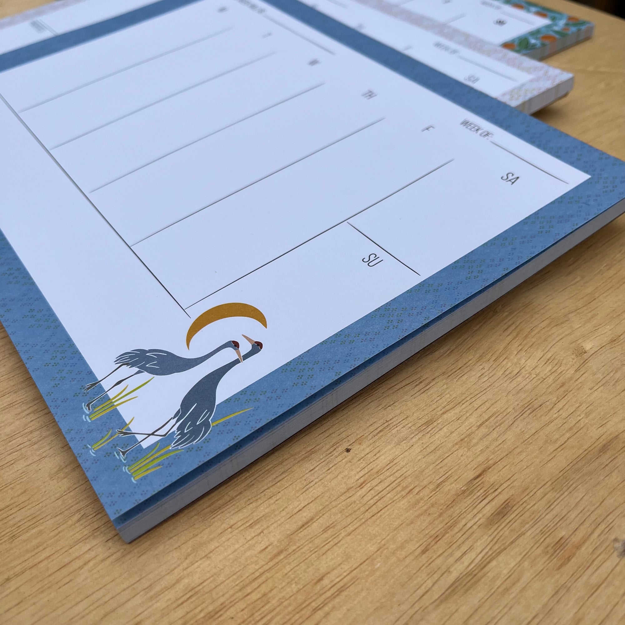 Weekly Calendar Notepad - Sandhill Cranes