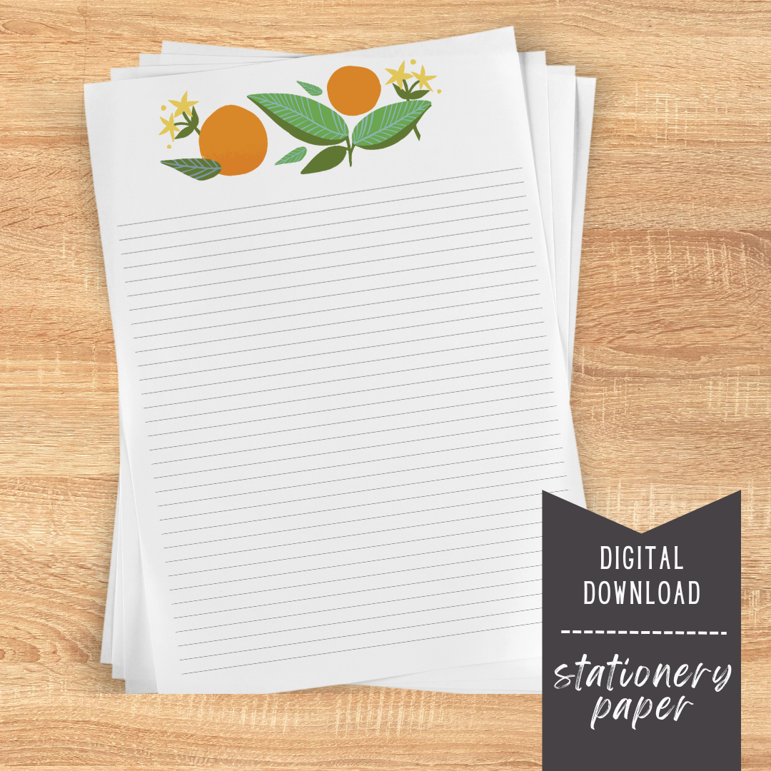 Oranges Stationery Paper