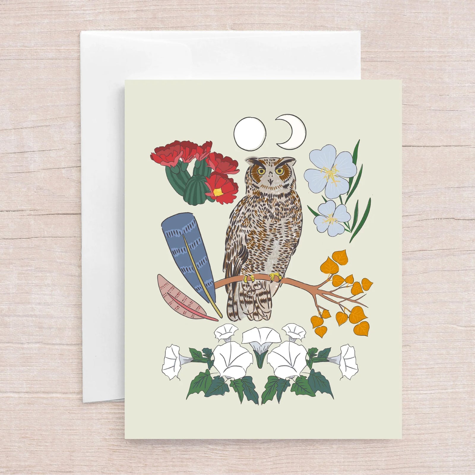 Owl Shrine Greeting Card