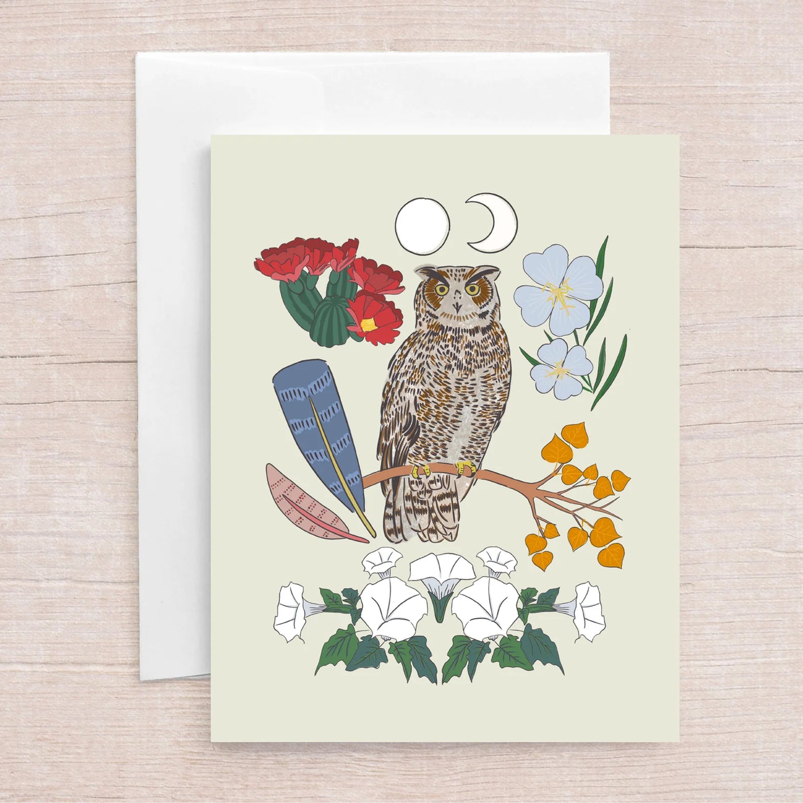 Owl Shrine Greeting Card