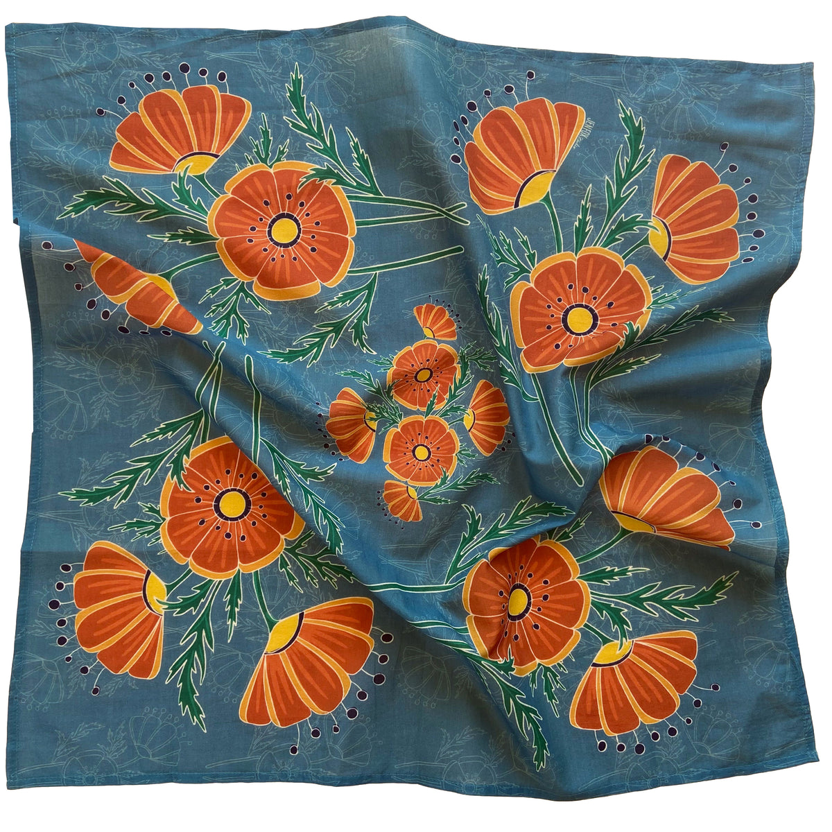 Poppies Bandana in Organic Cotton