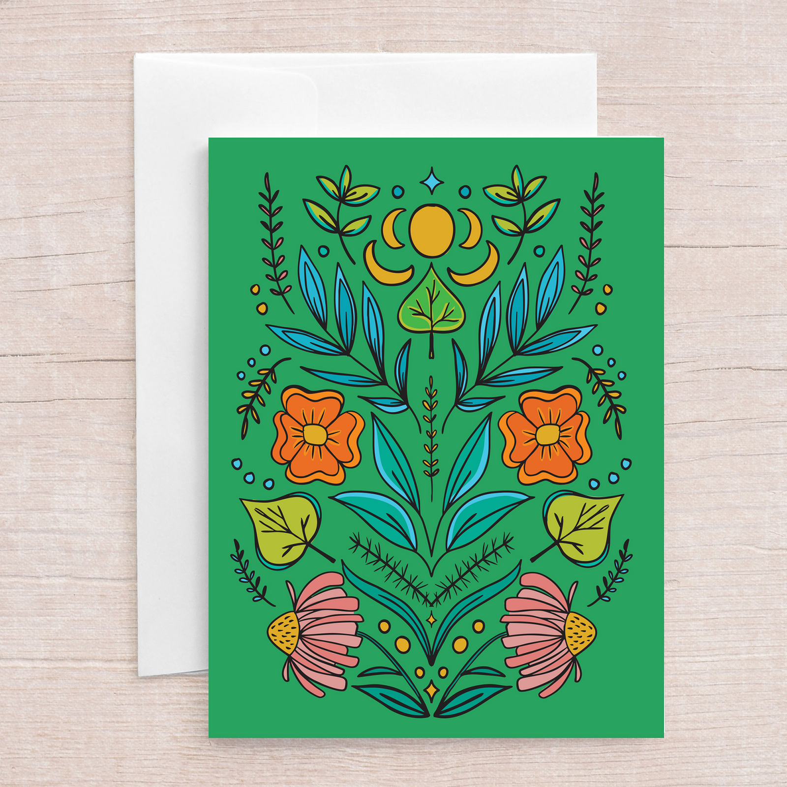 Spring Shrine Greeting Card