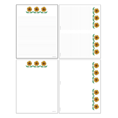 Sunflowers Stationery Paper
