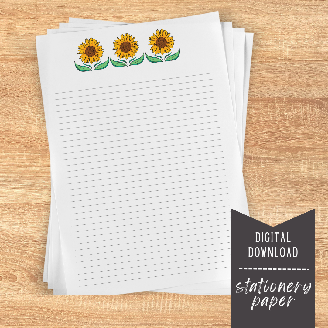 Sunflowers Stationery Paper
