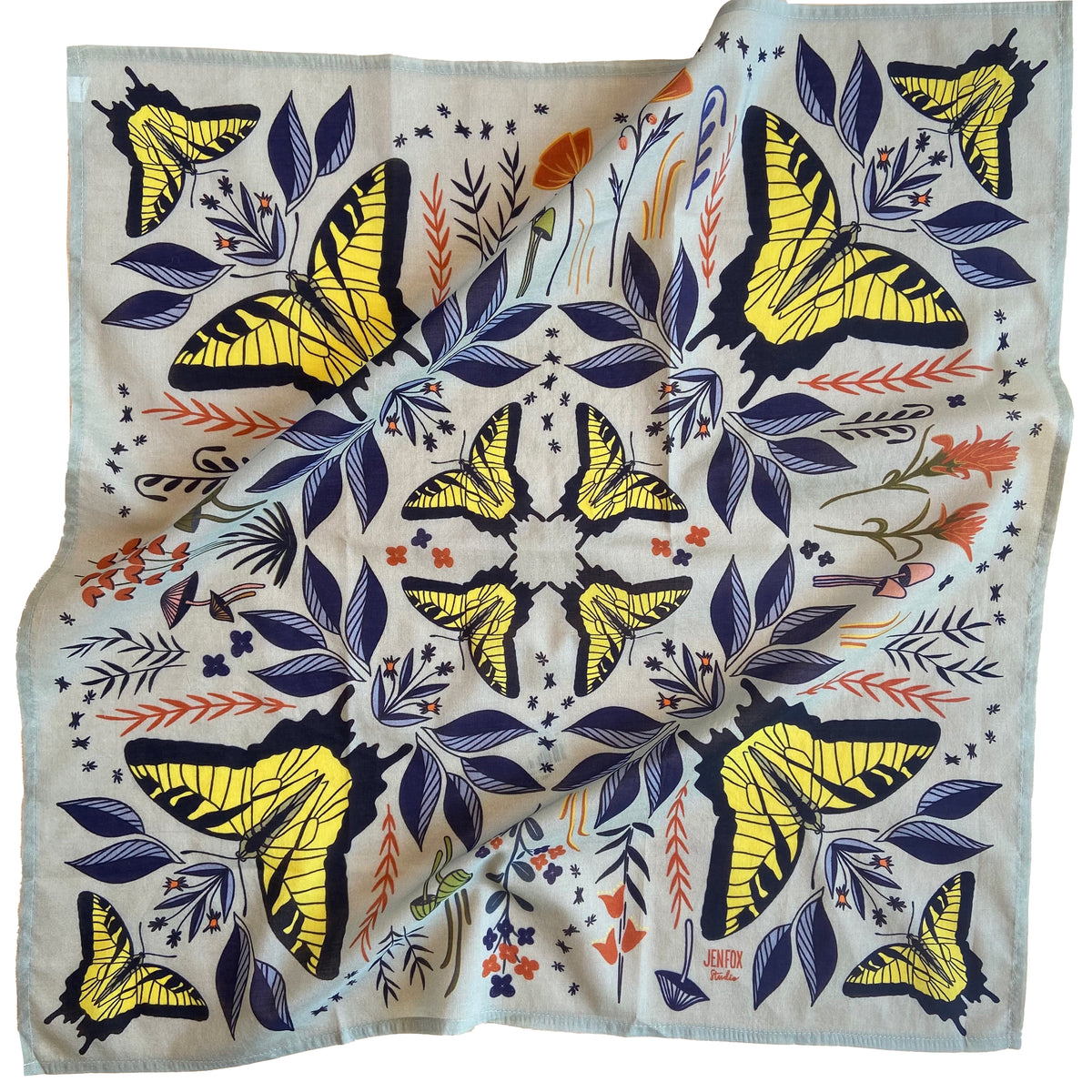 Swallowtail Butterfly Bandana in Organic Cotton