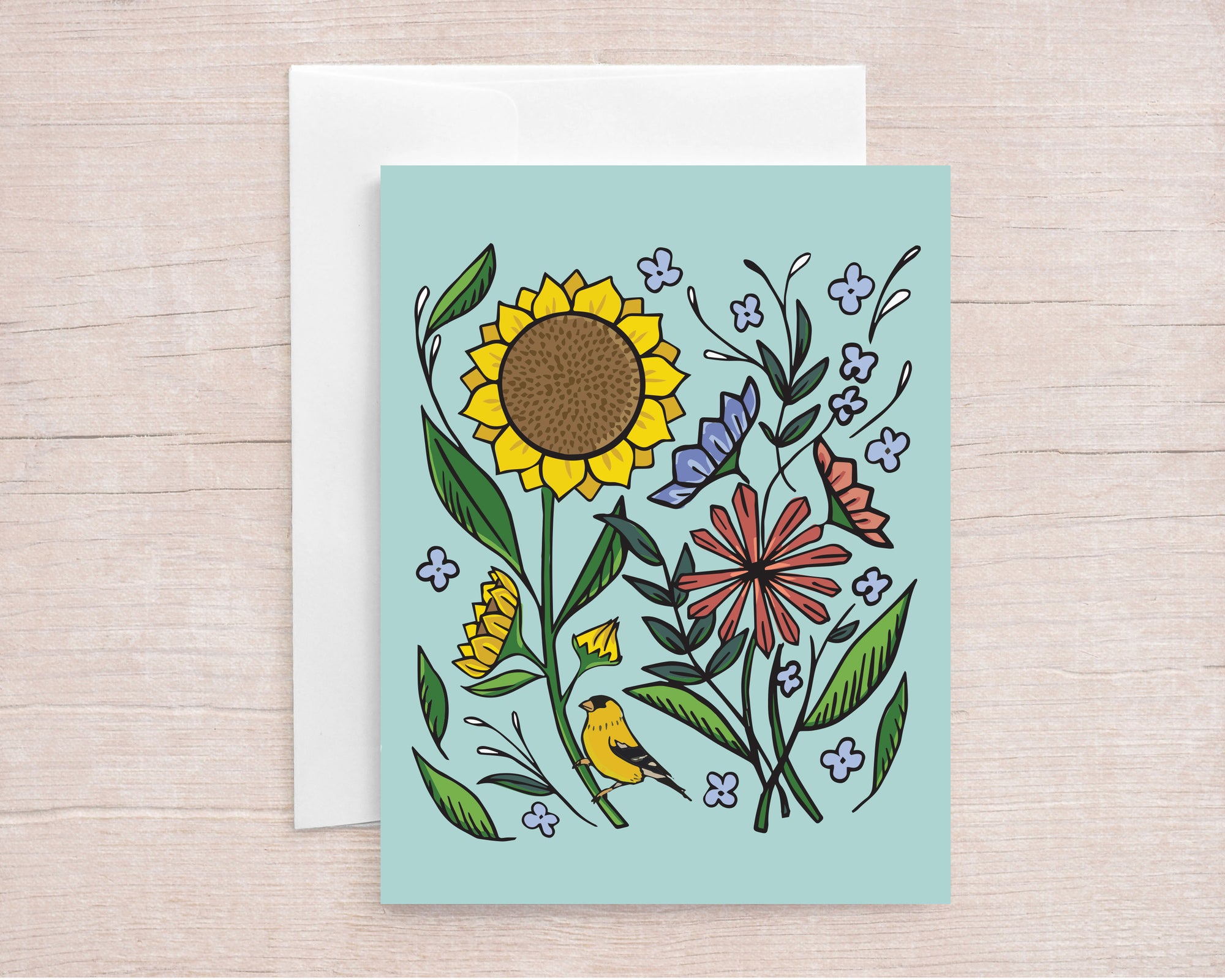Wild Sunflower Greeting Card