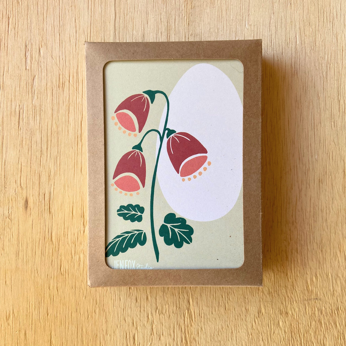Coral Bells Note Card Boxed Set - 8 Flat Cards