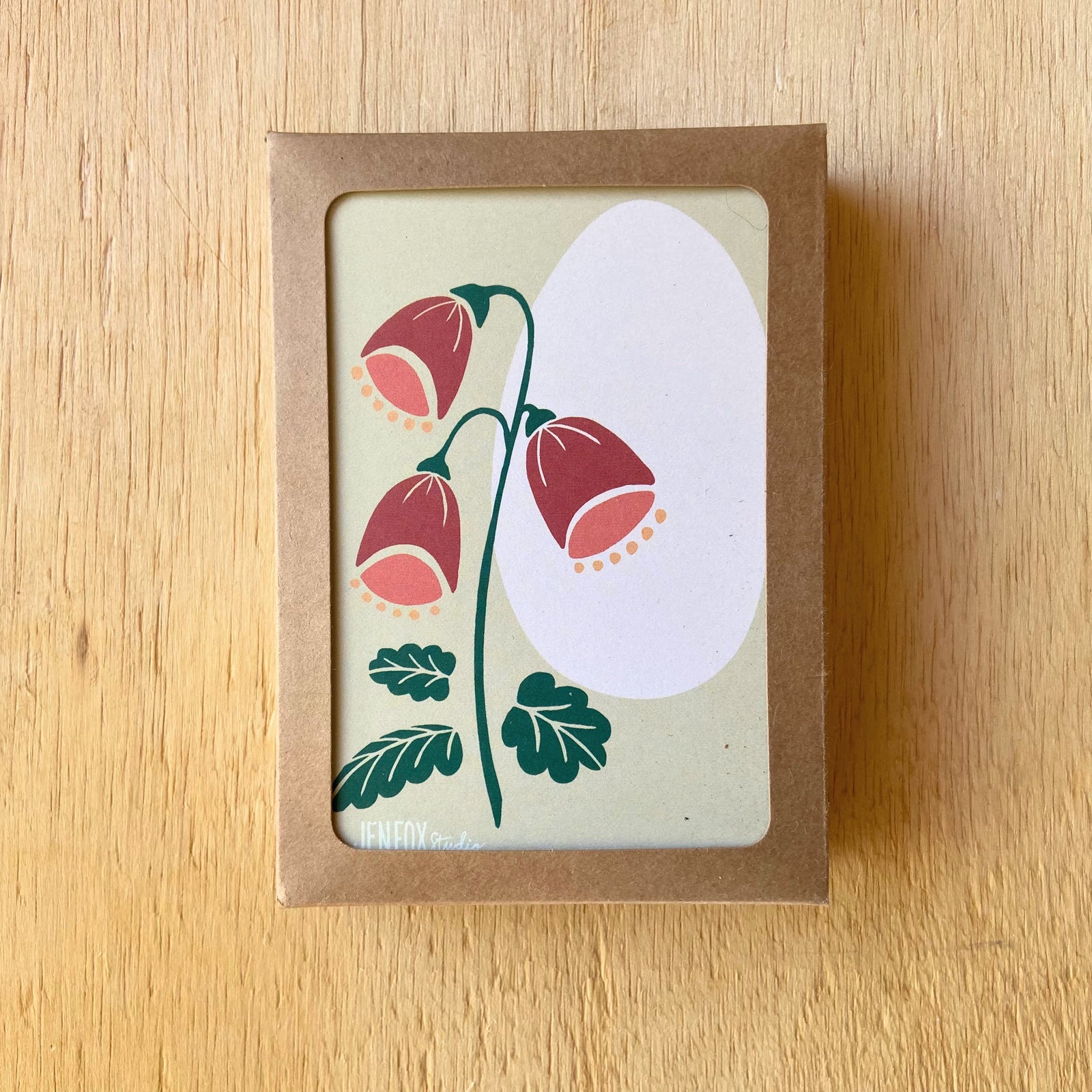 Coral Bells Note Card Boxed Set - 8 Flat Cards