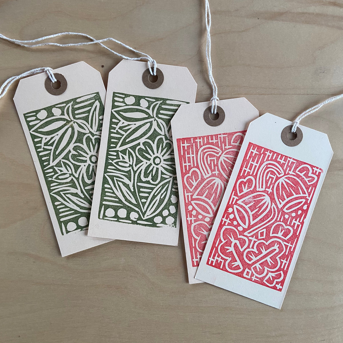 Hand Stamped Gift Tags
