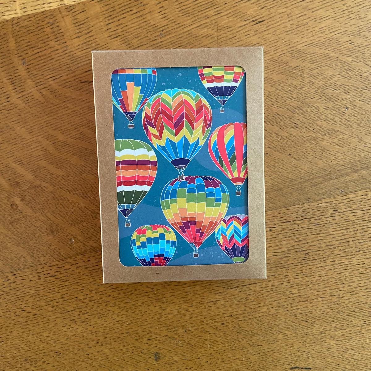 Hot Air Balloon Note Card Boxed Set - 8 Flat Cards