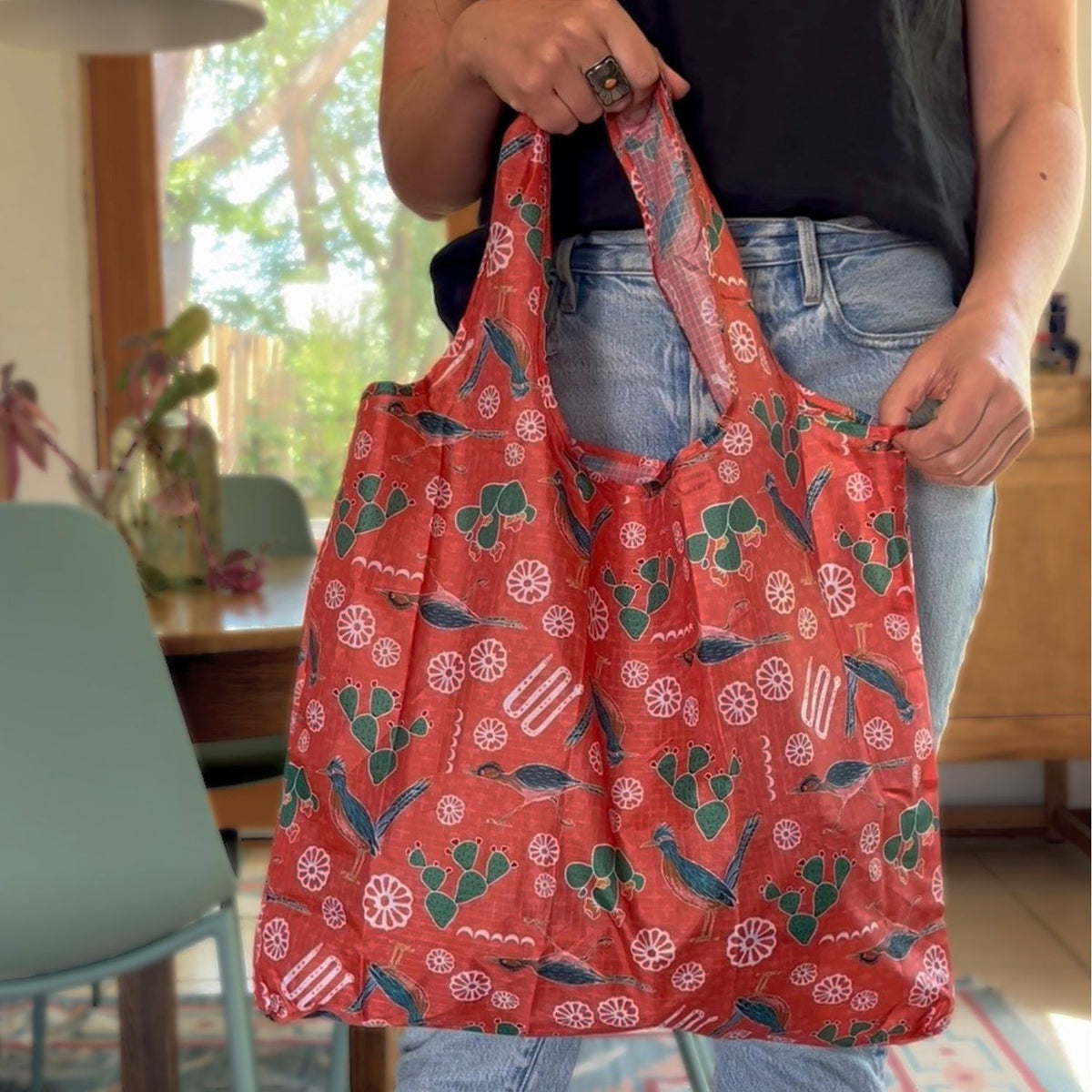 Packable Tote Bag - Desert Roadrunner