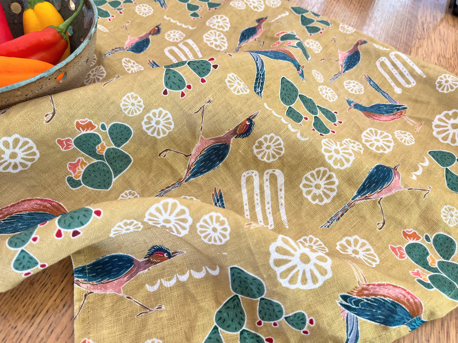 Desert Roadrunner Tea Towel