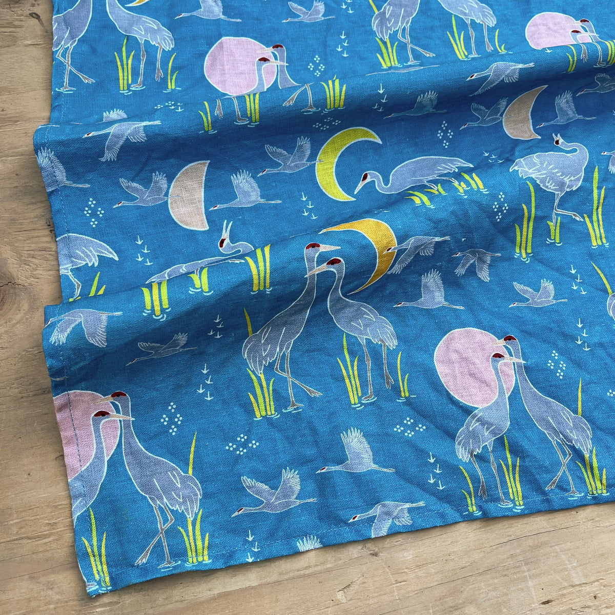 Sandhill Cranes at Dawn Tea Towel