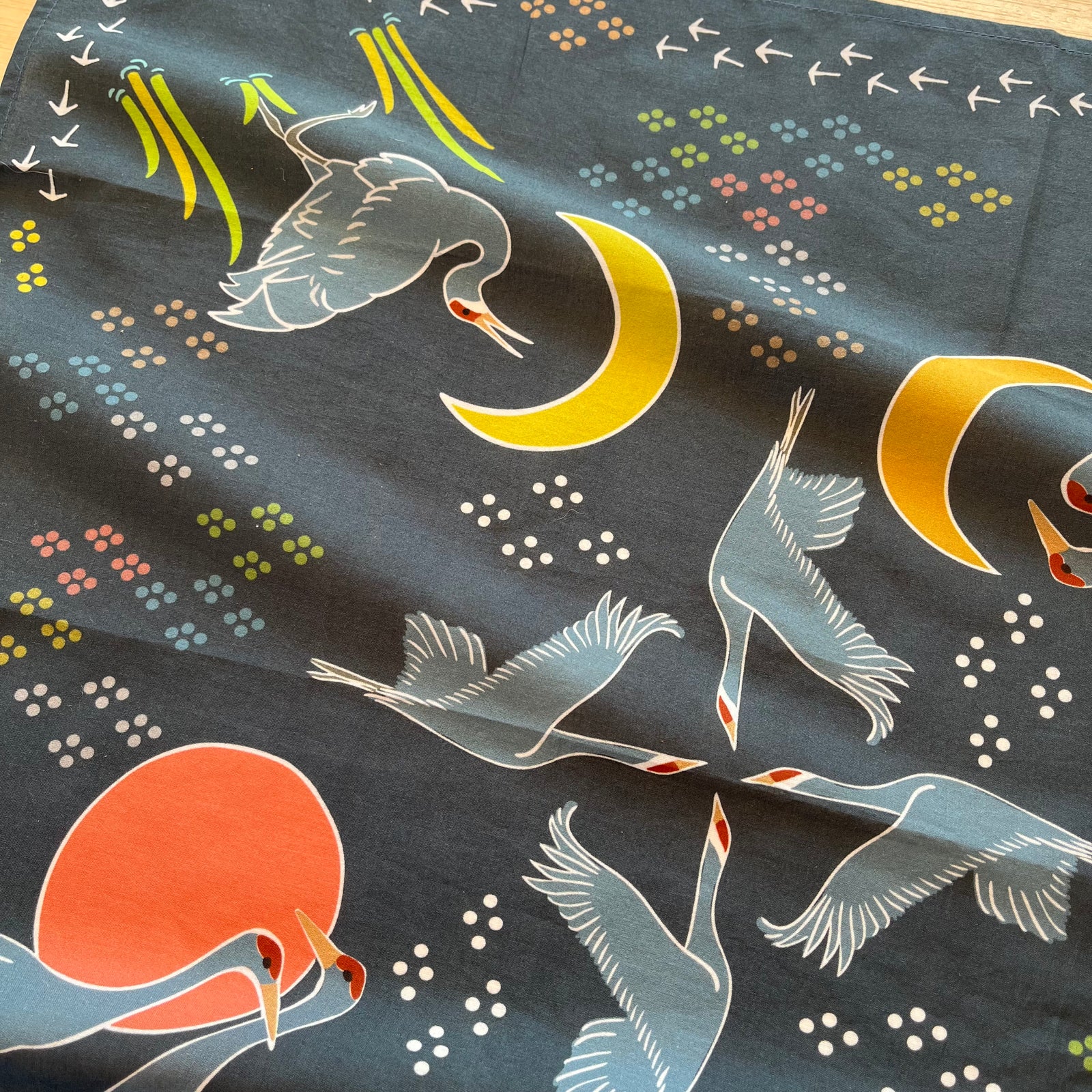Sandhill Crane Bandana in Organic Cotton