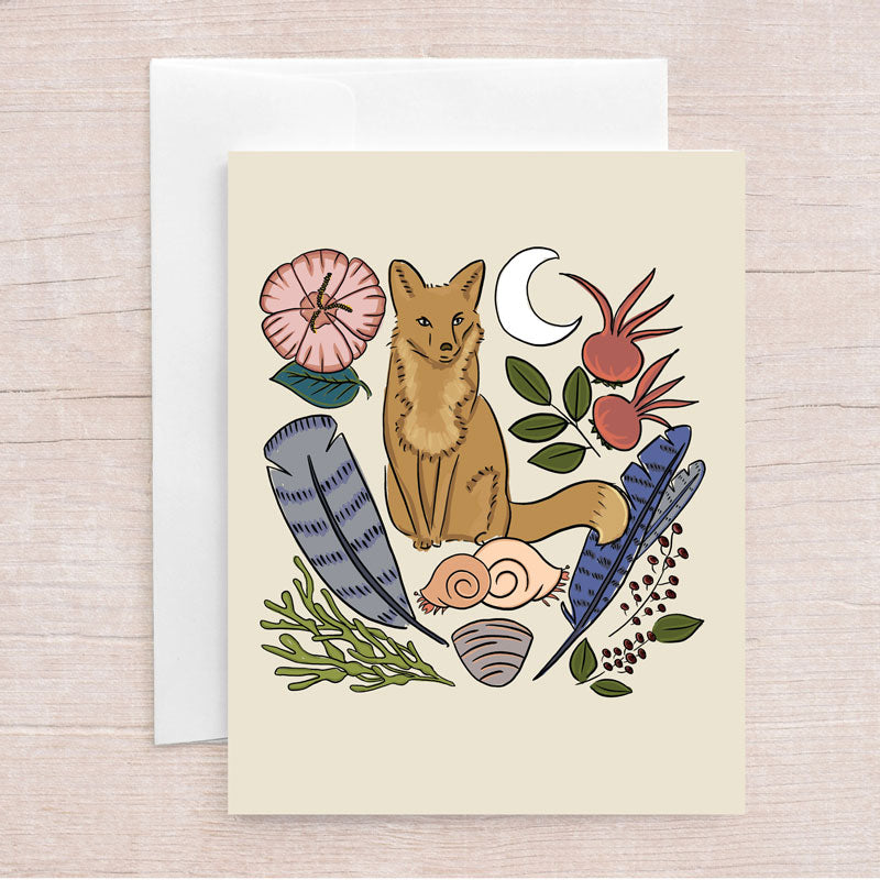 Fox on the Shore Greeting Card