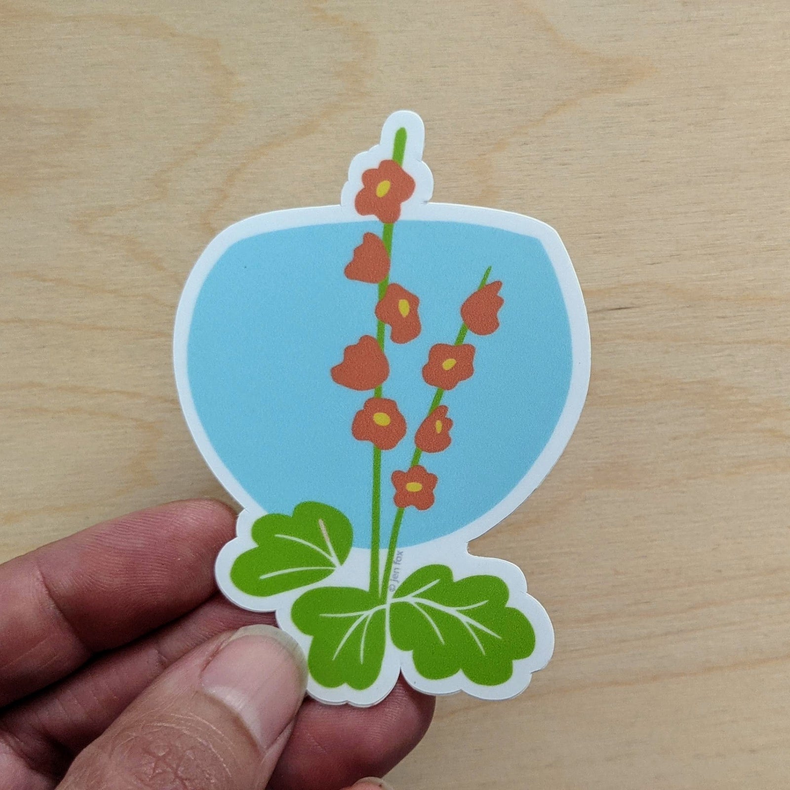 Hollyhocks Sticker