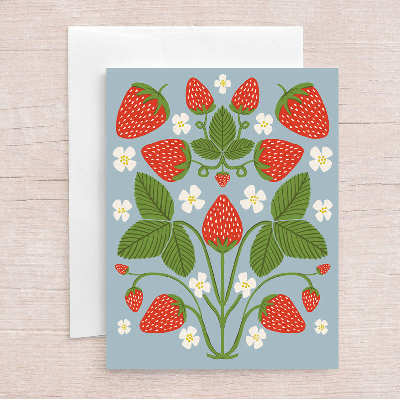 Strawberry Vine Greeting Card