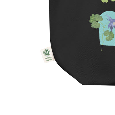 Wildflower Organic Cotton Tote Bag - Black