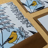Goldfinch & Sunflower Note Card Boxed Set - 8 Flat Cards