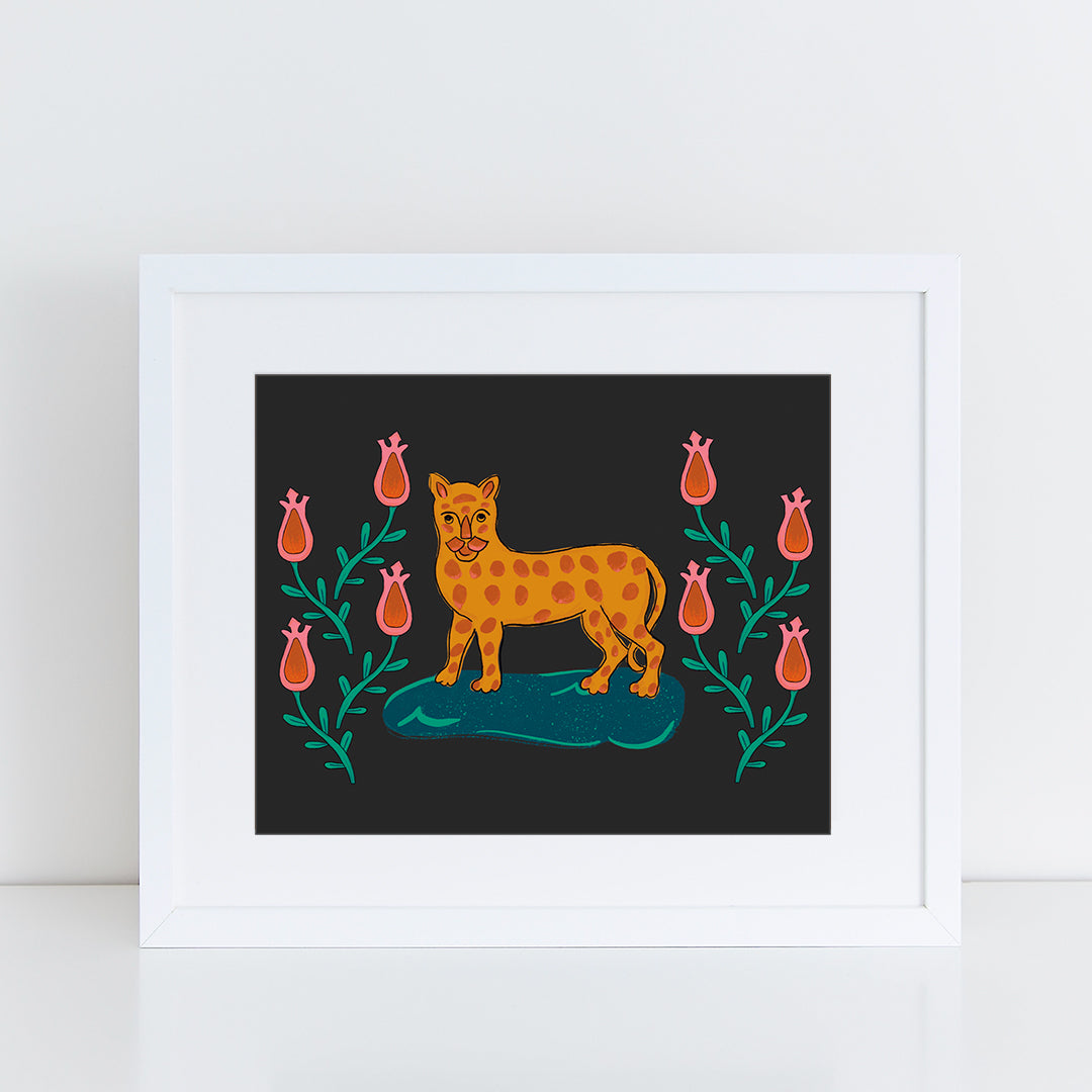 Heirloom Leopard Art Print