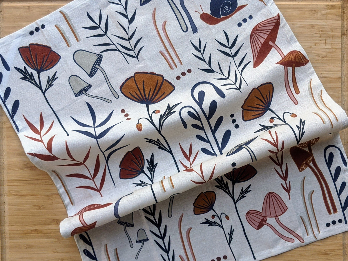 Mushroom Forest Tea Towel