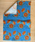 Orange Poppies on Blue Tea Towel