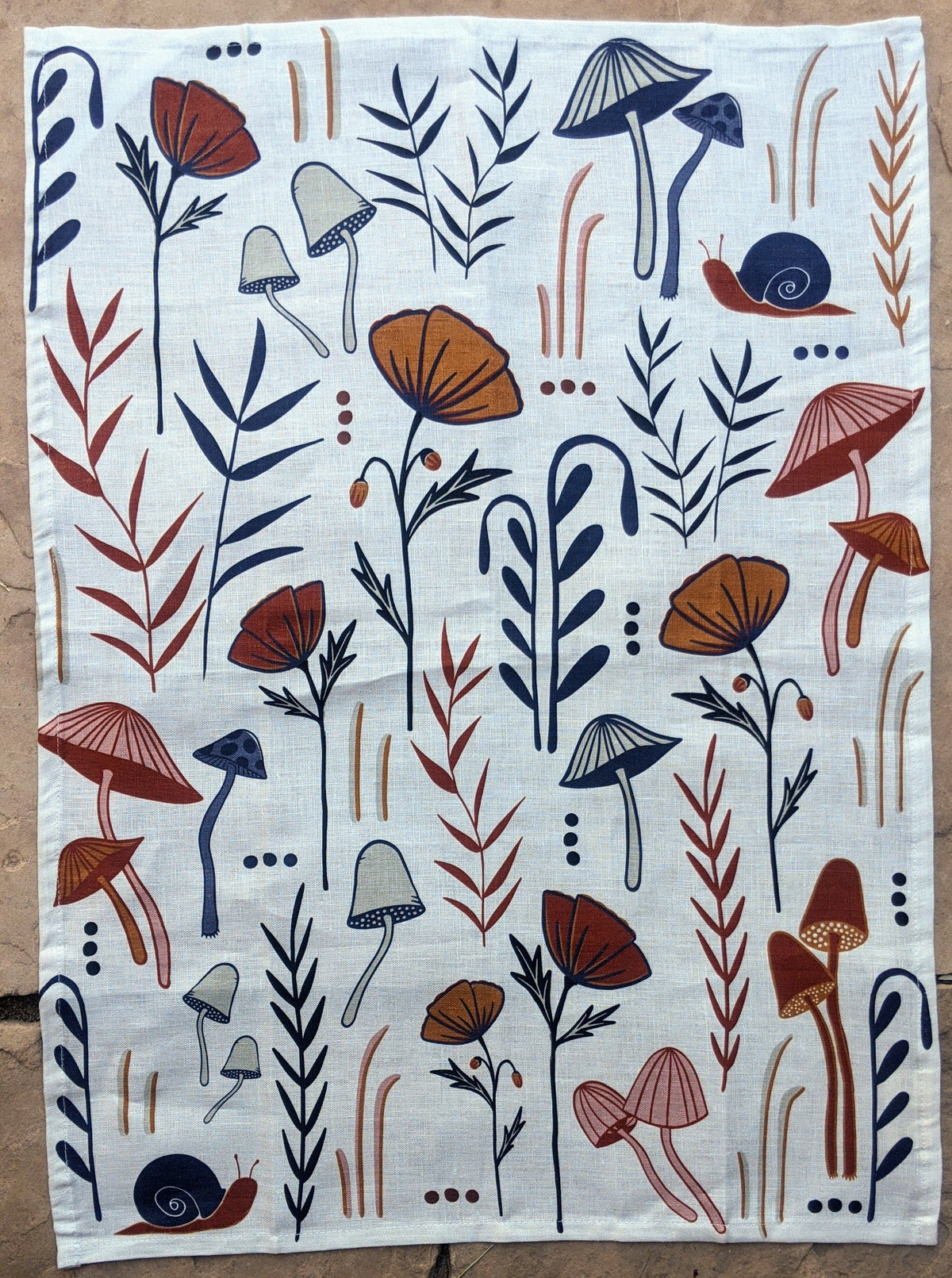 Mushroom Forest Tea Towel