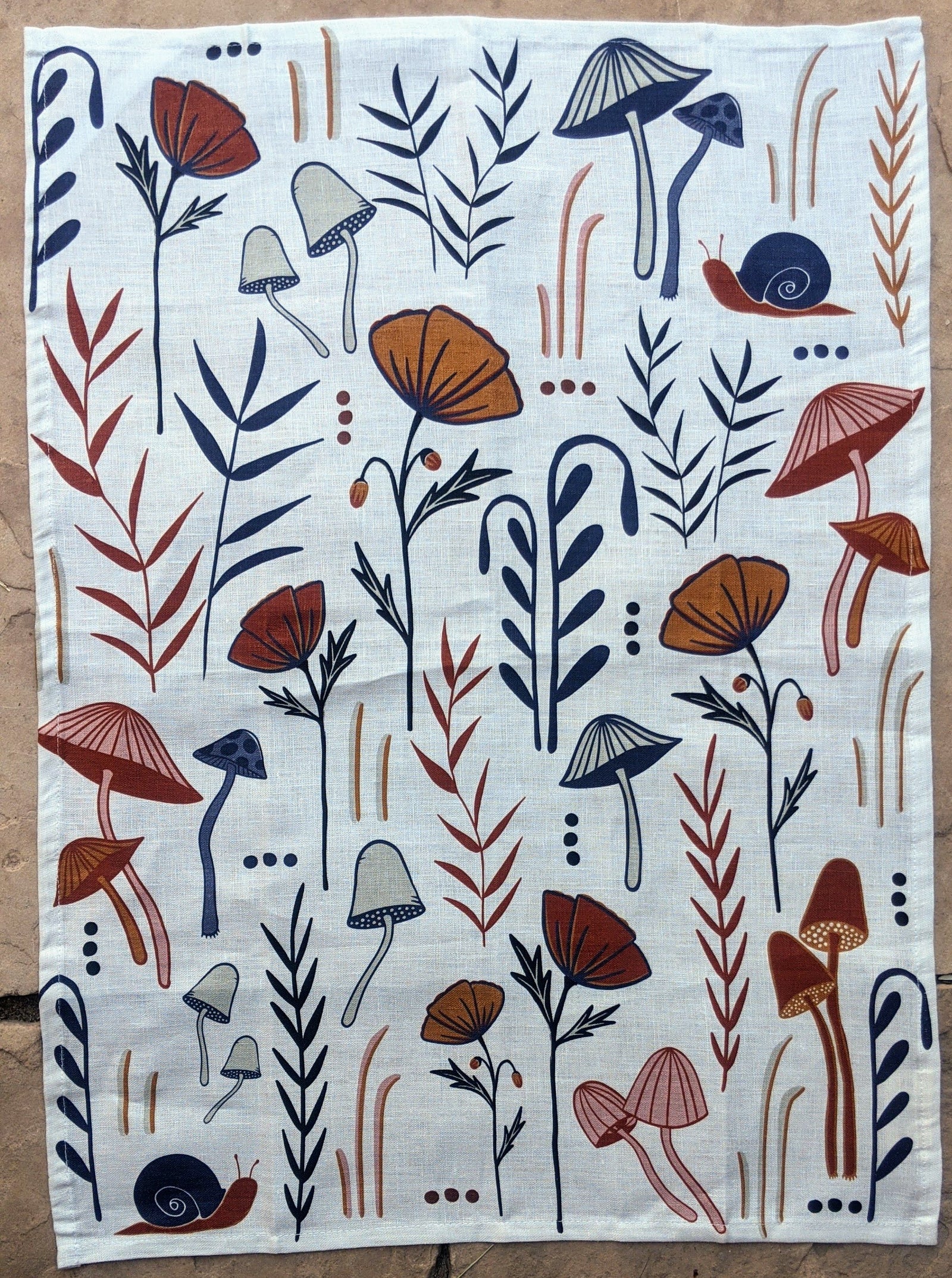 Mushroom Forest Tea Towel