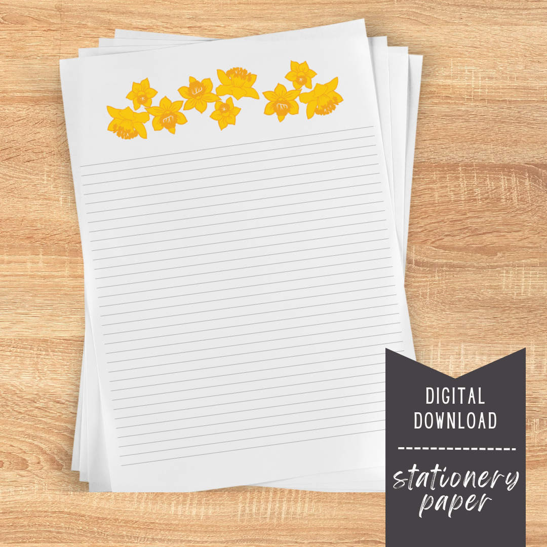 Yellow Daffodils Stationery Paper