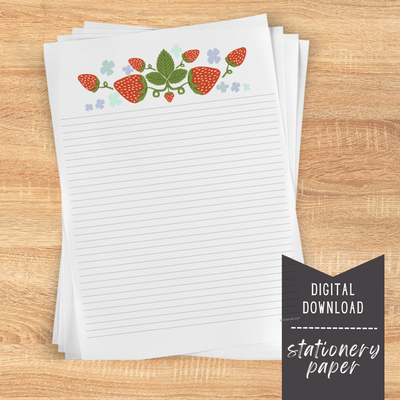 Strawberry Vine Stationery Paper